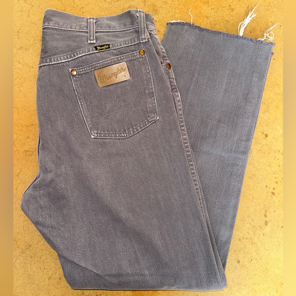 Distressed Wrangler jeans